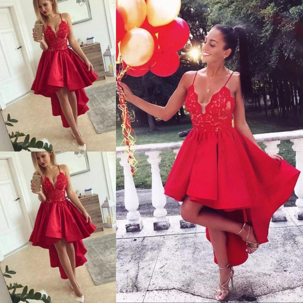 red fitted homecoming dress