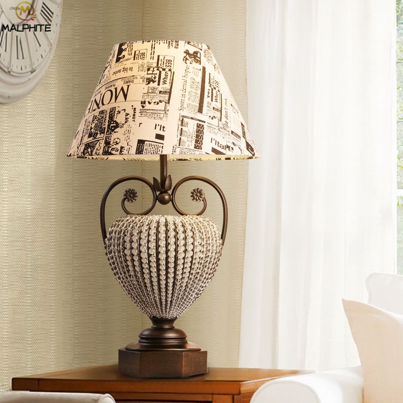 2019 Nordic Retro Glass Table Lamp Vintage Fabric Lamps For 2019 Nordic Retro Glass Table Lamp Vintage Fabric Lamps For Bedroom Deco Lighting Fixtures Living Room Desk Luminaires From Kaifeng001