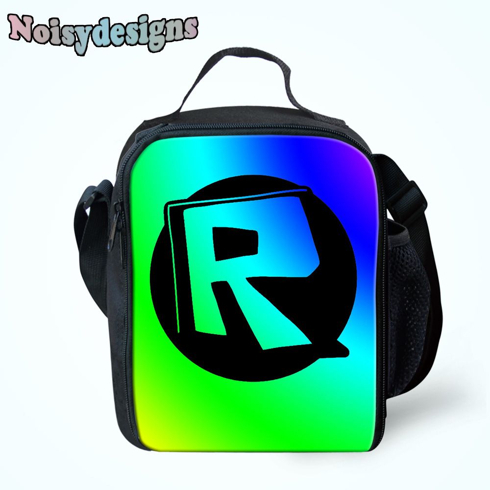 Noisydesigns Thermal Women Men Lunch Bag Portable Lunch Box Roblox Games Print Lady Children Bags Insulation Package Cases - 