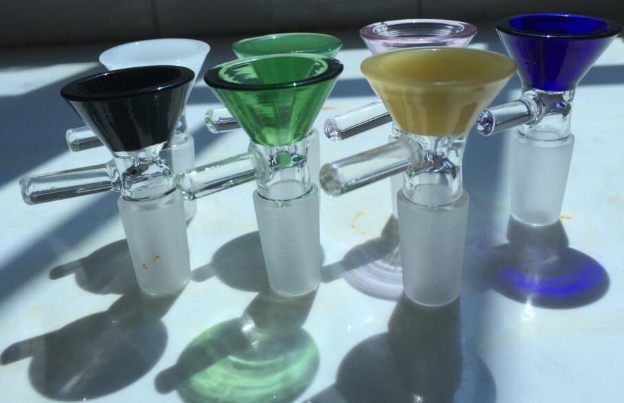 2021 14mm & 19mm Male Glass Bowls For Bong Glass Bongs Funnel Bowls