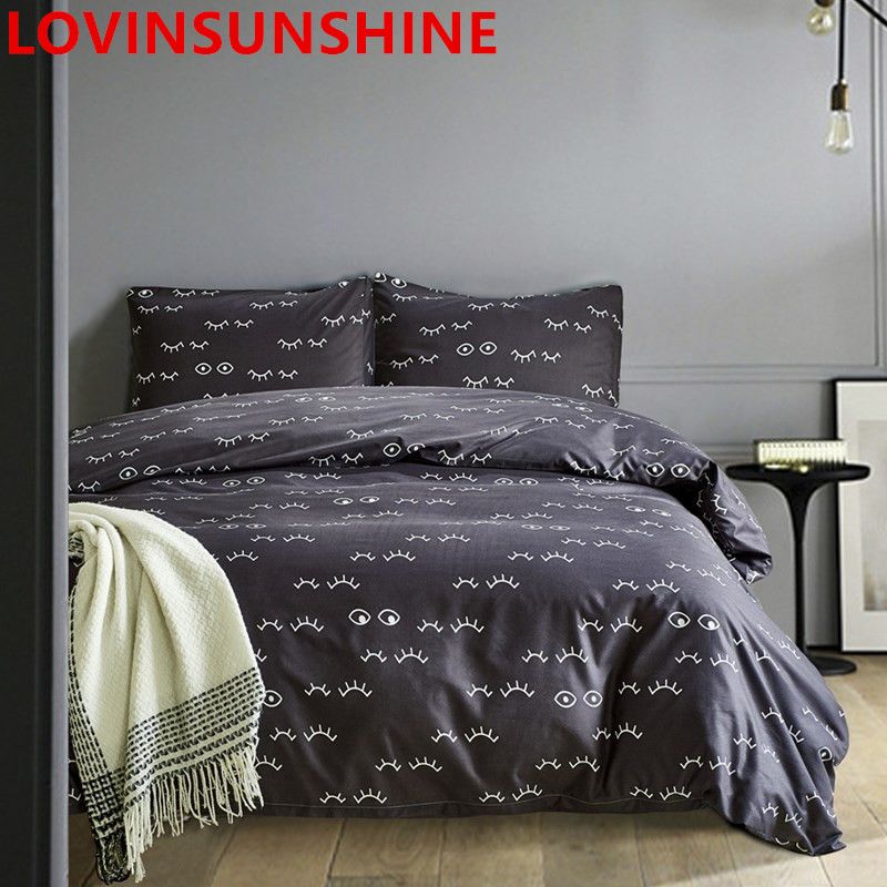 Lovinsunshine Eyes Pattern Black Bedding Sets King Queen Size Duvet Lovinsunshine Eyes Pattern Black Bedding Sets King Queen Size Duvet Cover And Pillowcase Quilt Bed Linings Duvets For Green Covers From