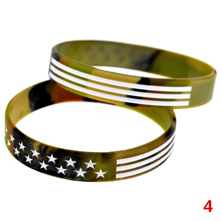American Flag Silicone Wristband Rubber Bracelets Silicone Wristbands Bracelets for Gifts Kids Adult Jewelry accessories T1C130