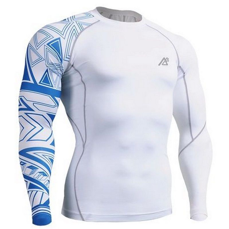 Mens Gym Sport T-Shirt Top Rashguard Fitness Slim fit Pants MMA Base layer