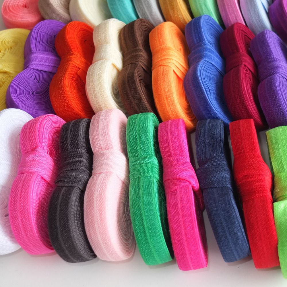Elastic Bands 5/8''Fold Over Elastic Ribbon FOE Sewing Fabric Garment