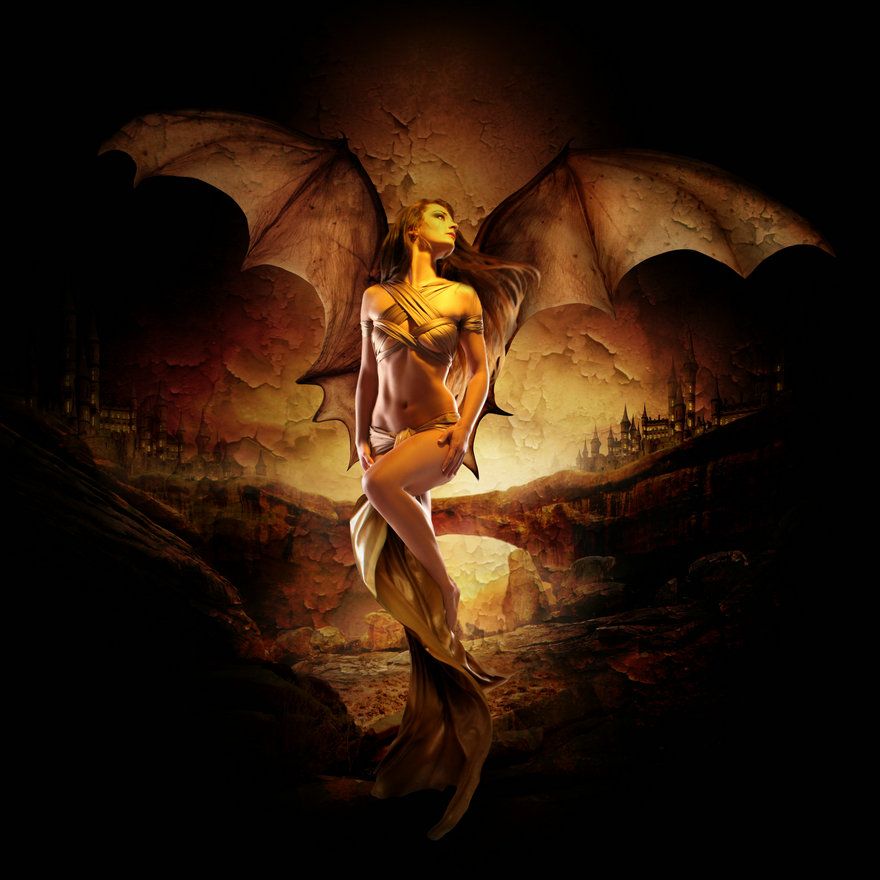 Großhandel Moderne Kunst Ölgemälde Print Leinwand Fantasie Engel Bild