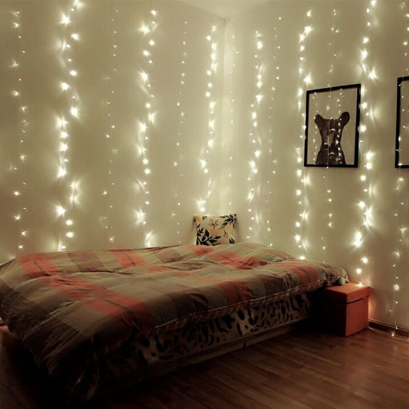 3m X 2m 192led Curtain Led String Lights Modern Home 3m X 2m 192led Curtain Led String Lights Modern Home Garlands Fairy Party Garden Wedding New Year Decor Vintage Outdoor