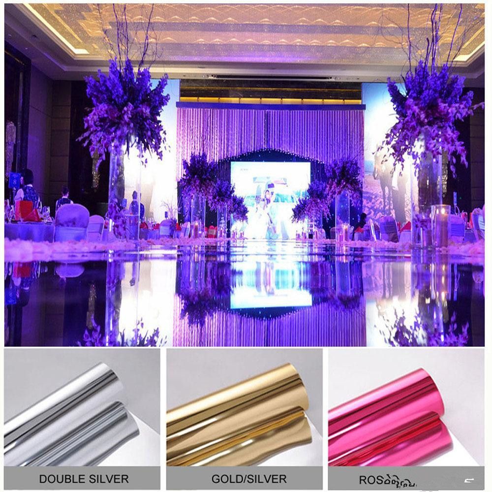 Double Side Wedding Party Mirror Carpet Aisle Runner Decoration