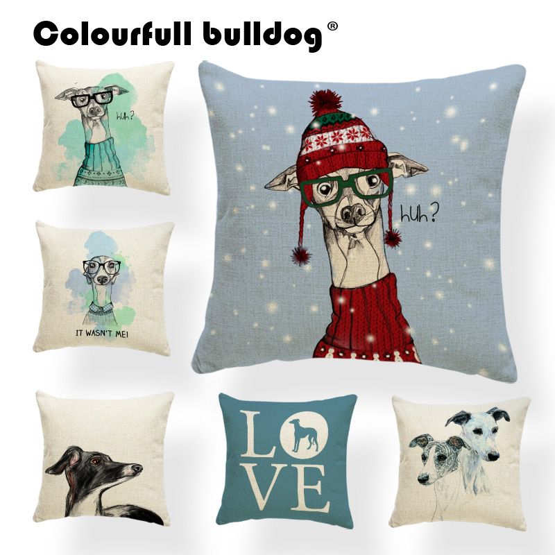 greyhound cushion merry christmas pillow case animal home outdoor decor snowflake throw pillows turkish kilim 18x18 burlap soft christmas pillow case home - Christmas Pillows greyhound cushion merry christmas pillow case animal home outdoor decor snowflake throw pillows turkish kilim 18x18 burlap soft christmas pillow case home - Christmas Pillows