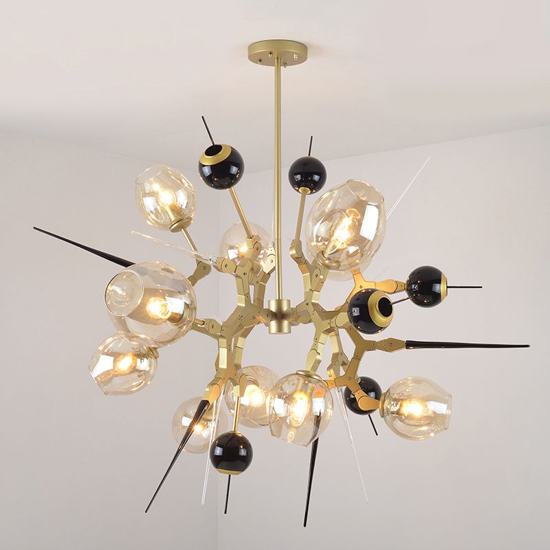 Personality Dining Room Living Gold Chandelier Special Shaped Personality Dining Room Living Gold Chandelier Special Shaped Black Lighting Modern Bedroom Creative Glass Pendant Lights Pendants
