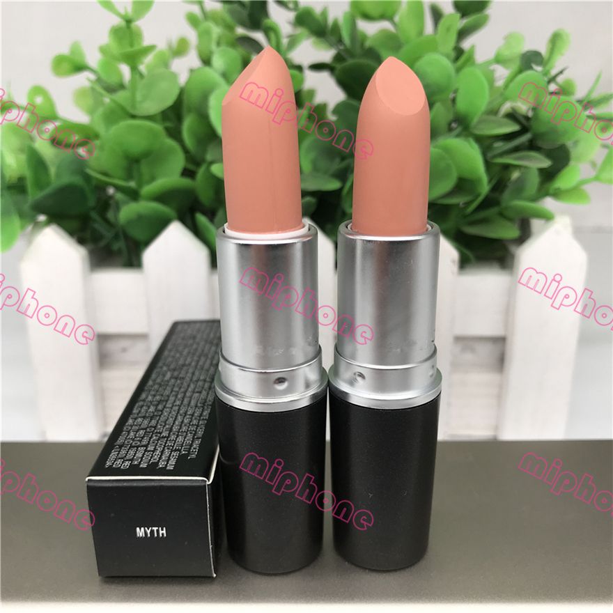 Classic Style Top Quality Bb6 Myth Matte Lipstick Rouge à Lèvres Makeup 3g Satin Lipstick With Sweet Smell Real Photo Free Shipping 1 Pcs