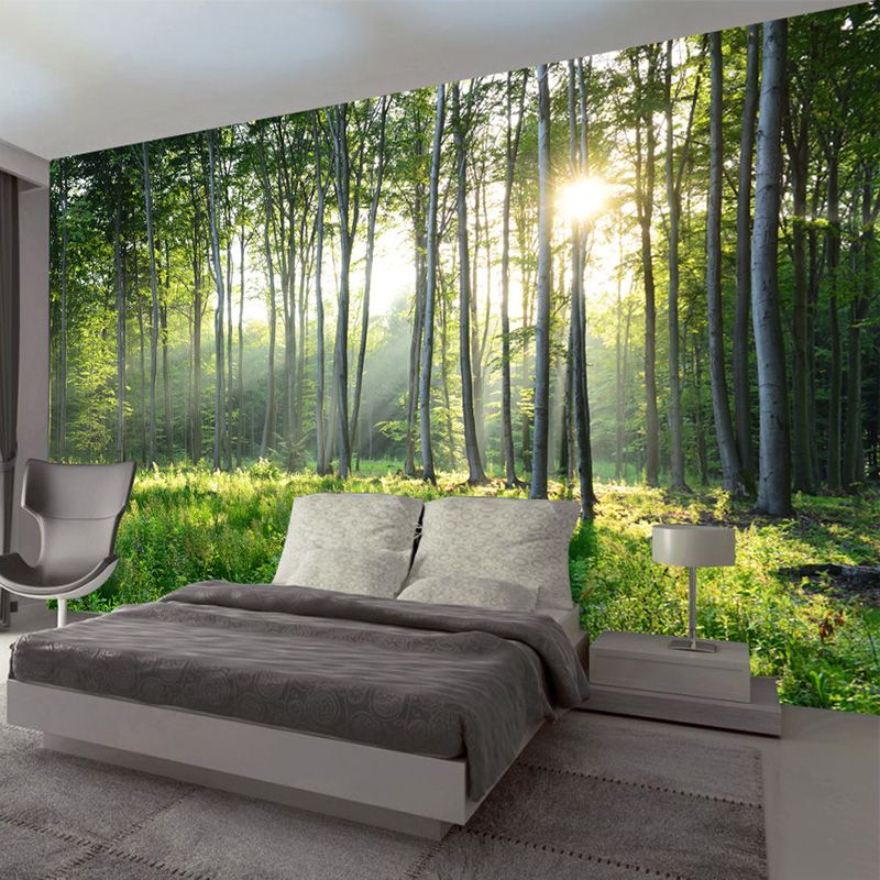 Custom Photo Wallpaper 3D Green Forest Nature Landscape Grandes murales Sala de estar Sofá Dormitorio Modern Wall Painting Home Decor