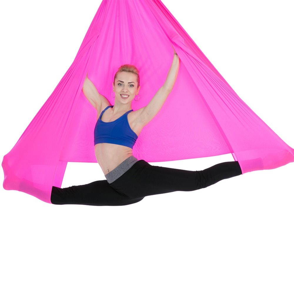 6 2 8m Anti Gravity Yoga Hammock Pilates Yoga Gym Hanging Belt Swing Body Building Fitness Equipment Aerial Traction Device
