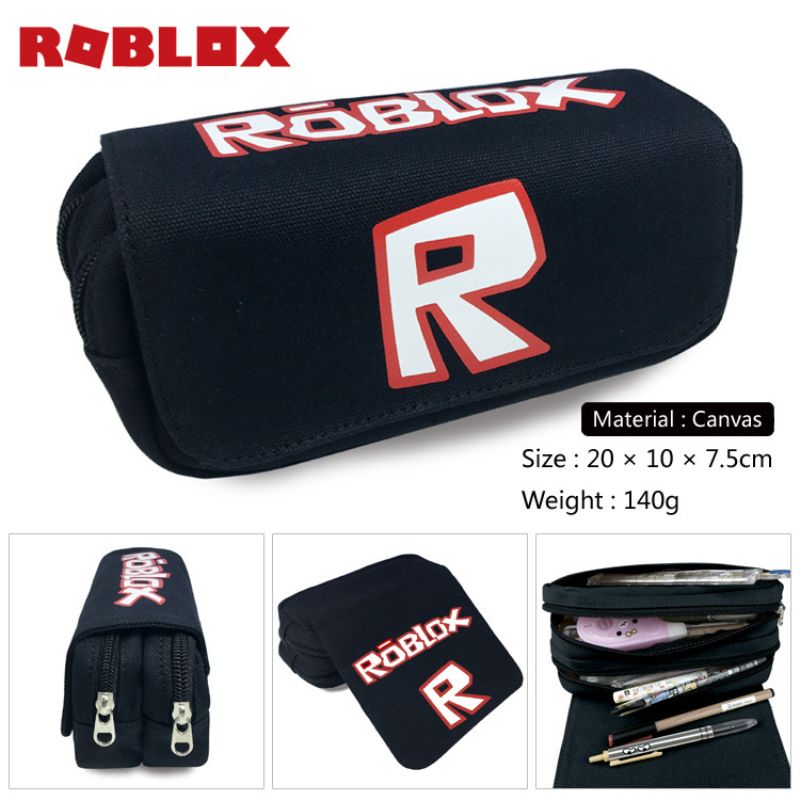 20pcs Roblox R Game Anime Boys Girls Wallet Canvas Pencil Case School Supplies Bags Student Gift Make Up Bag 20x10x75cm - 