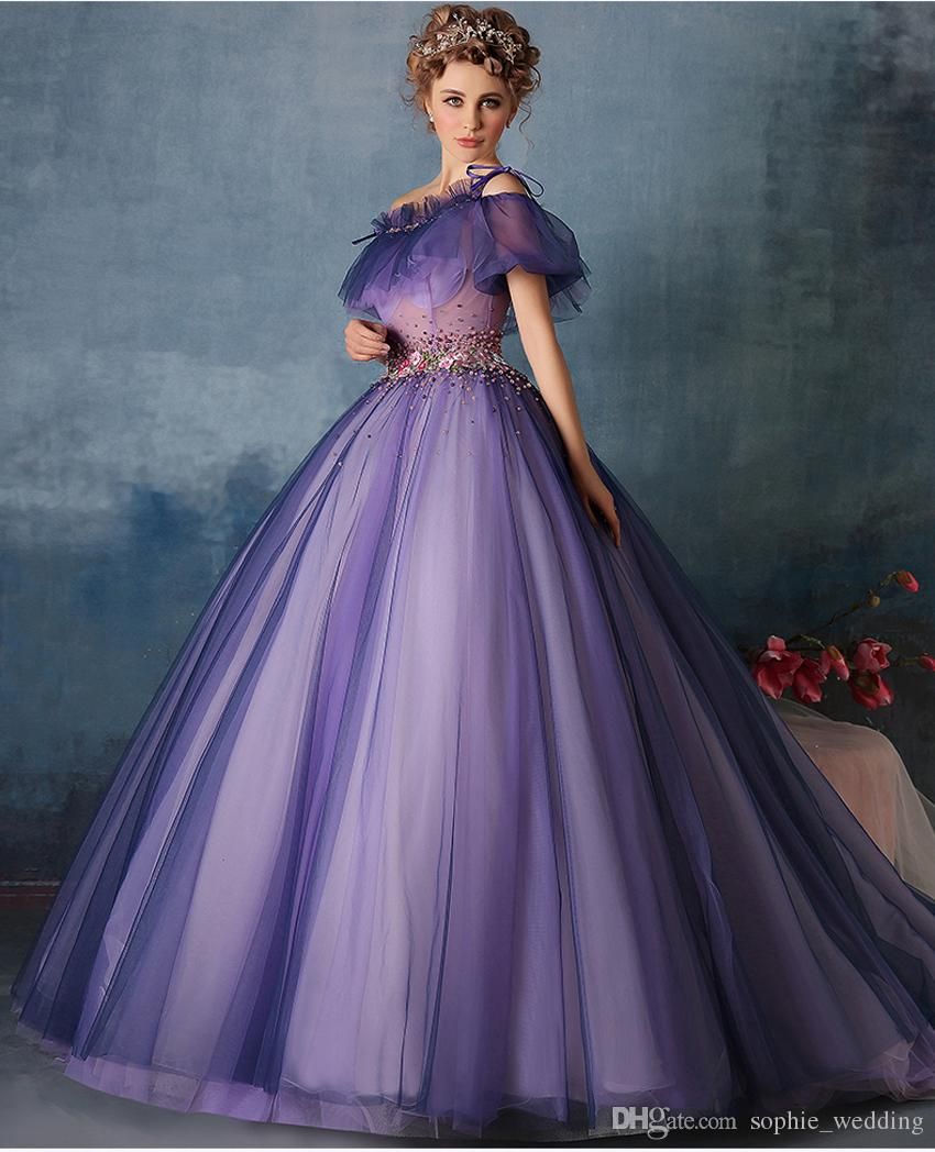 royal purple wedding dress