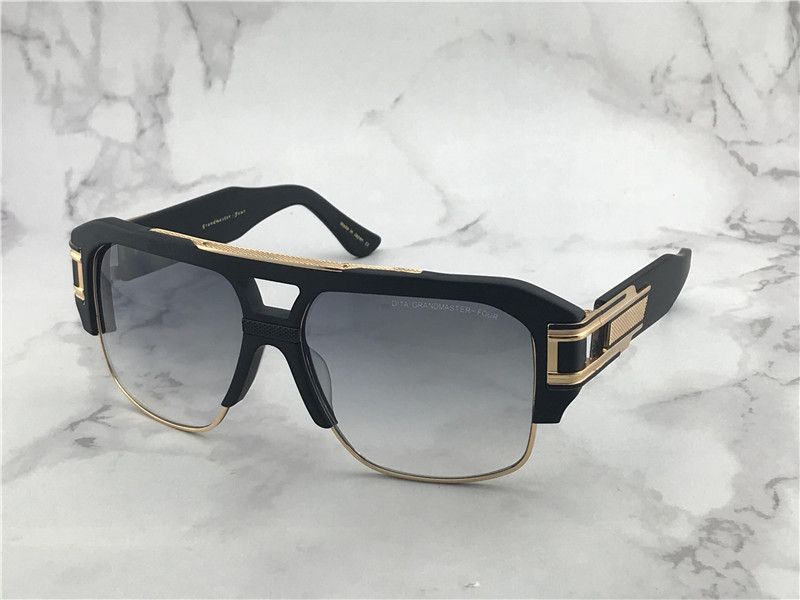 Men Legend Vintage Sunglasses Matte Black Gold/Grey Shades Sonnenbrille ...