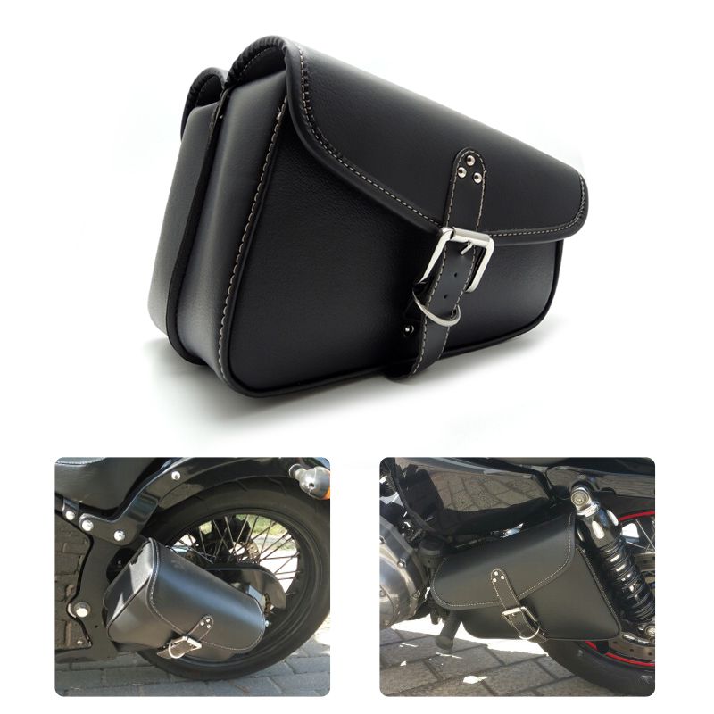 Motorbike Saddlebags Pu Leather Swingarm Bag Saddle Bags Side Tool Bags Storage For Harley Sportster