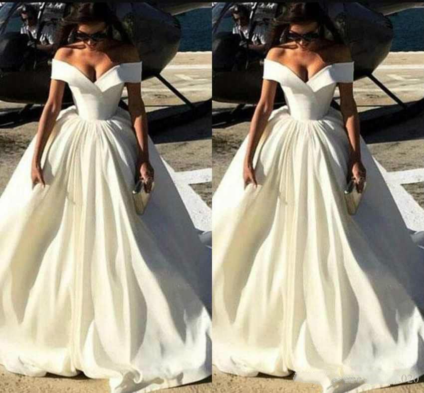 Discount 2019 New Fashion Simple Cheap Wedding Dresses Off The