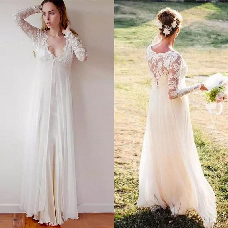 Discount Bohemian Lace Maternity  Wedding  Dress  Country  