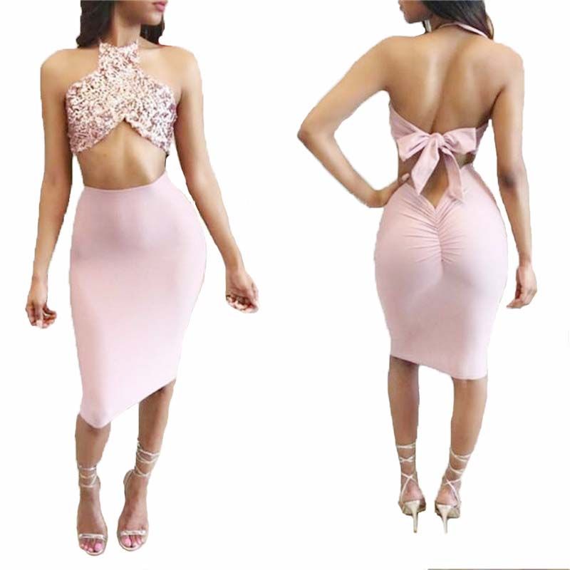 rose gold 2 piece outfit