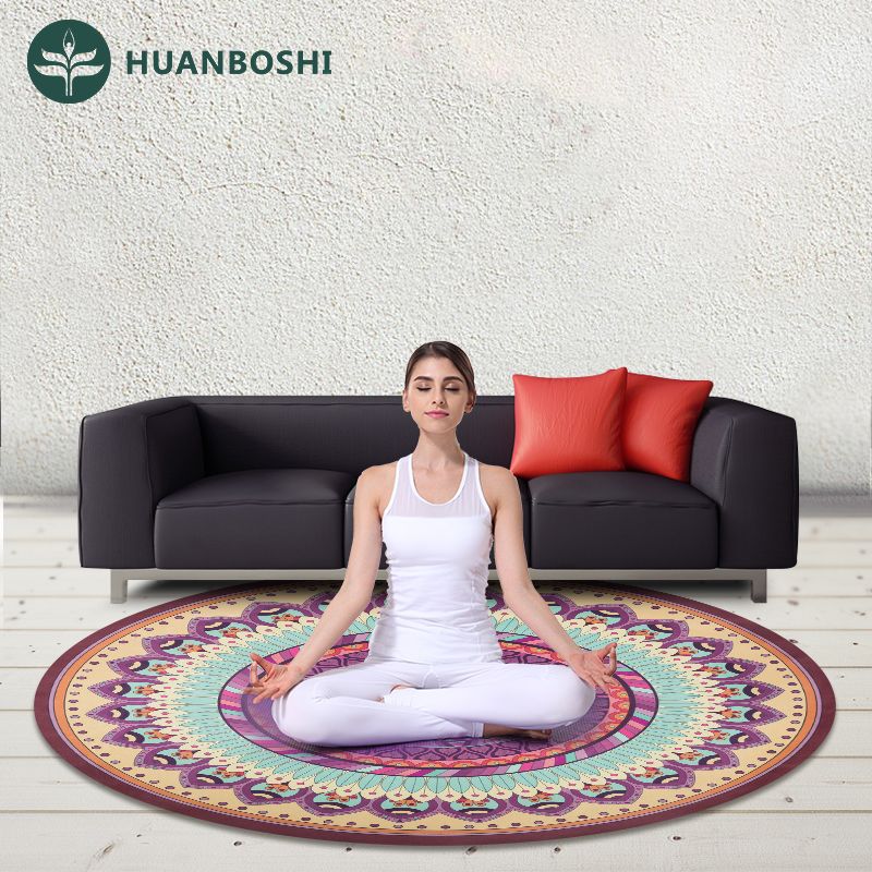 thick round yoga mat
