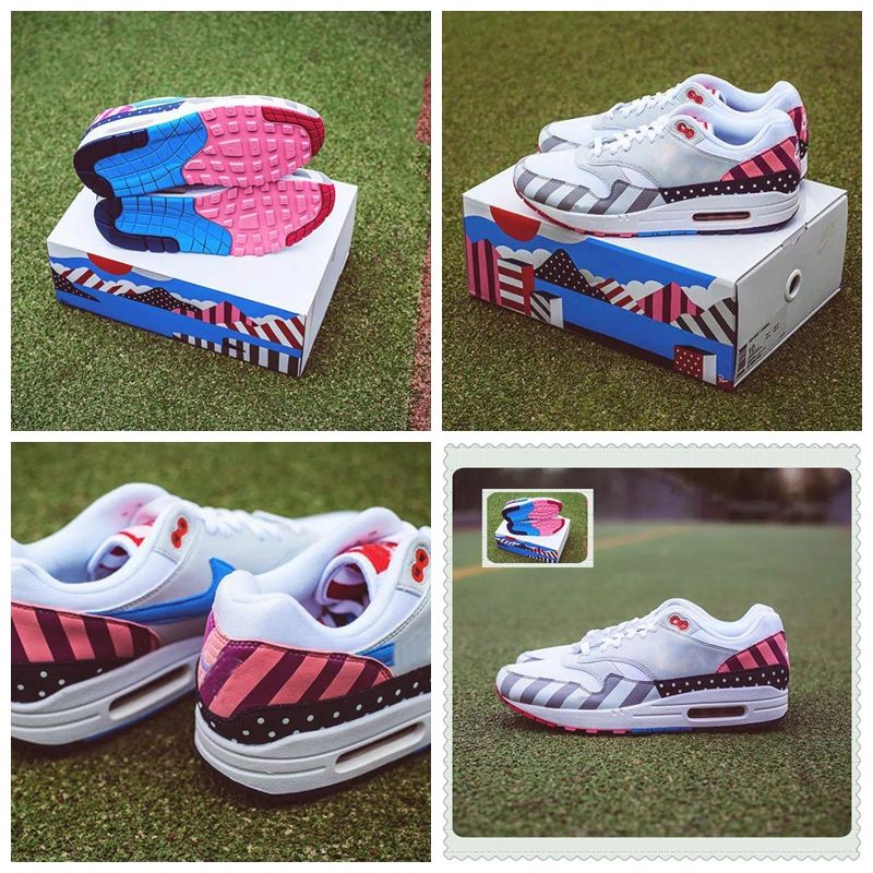 Parra x Nike Air Con la caja 2018 Chaussures Piet Parra x 1 Blanco Multi Rainbow Designer Mujer Hombre Zapatillas Zapatillas de deporte de marca Parra x Nike Air Con la caja 2018 Chaussures Piet Parra x 1 Blanco Multi Rainbow Designer Mujer Hombre Zapatillas Zapatillas de deporte de marca
