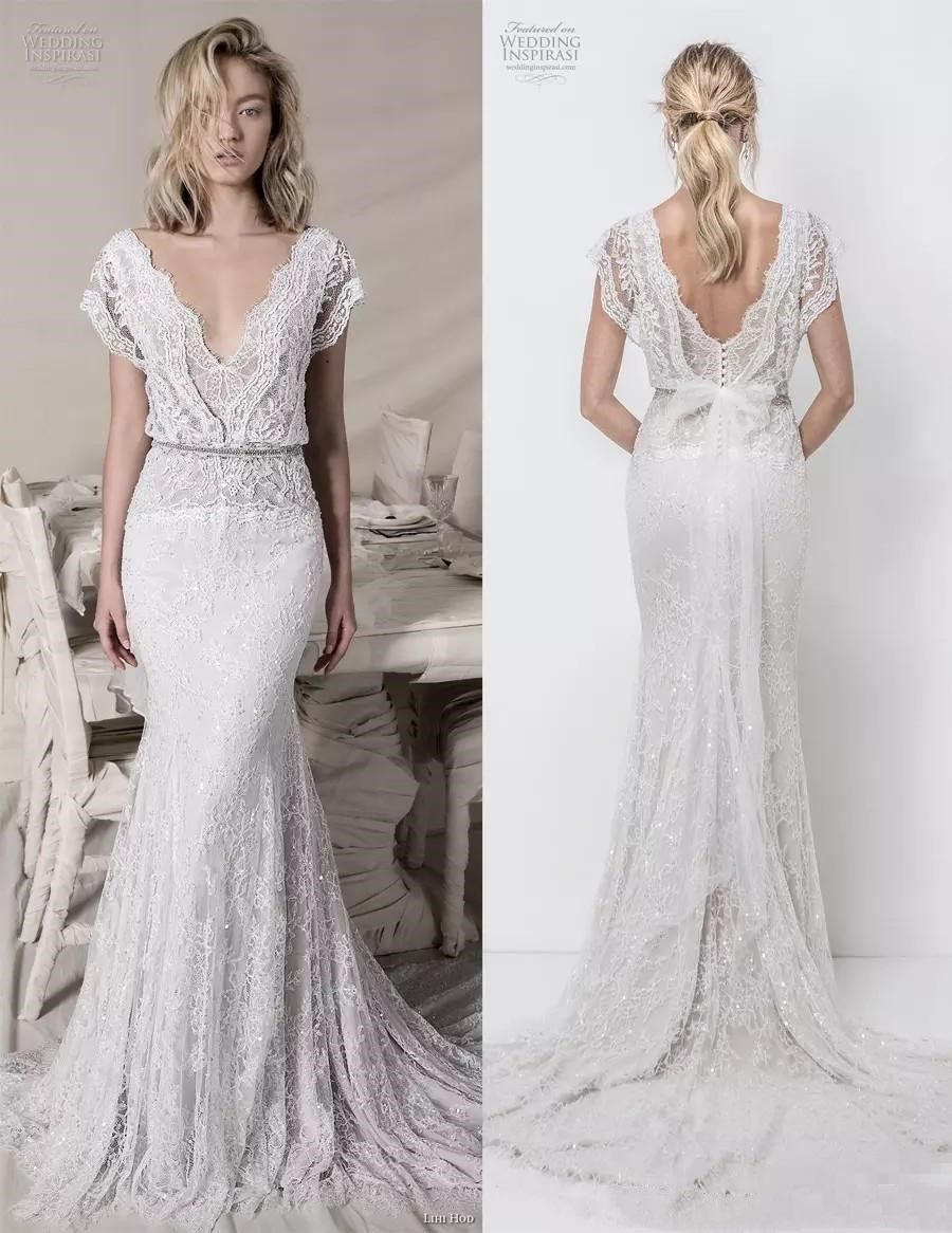 lace sheath wedding dress