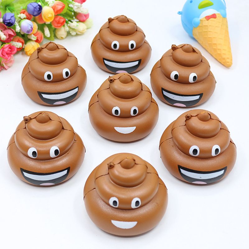 Emoji Poo Shape Squishy Toys Disgusting Poo Slow Rising Squishy Toy