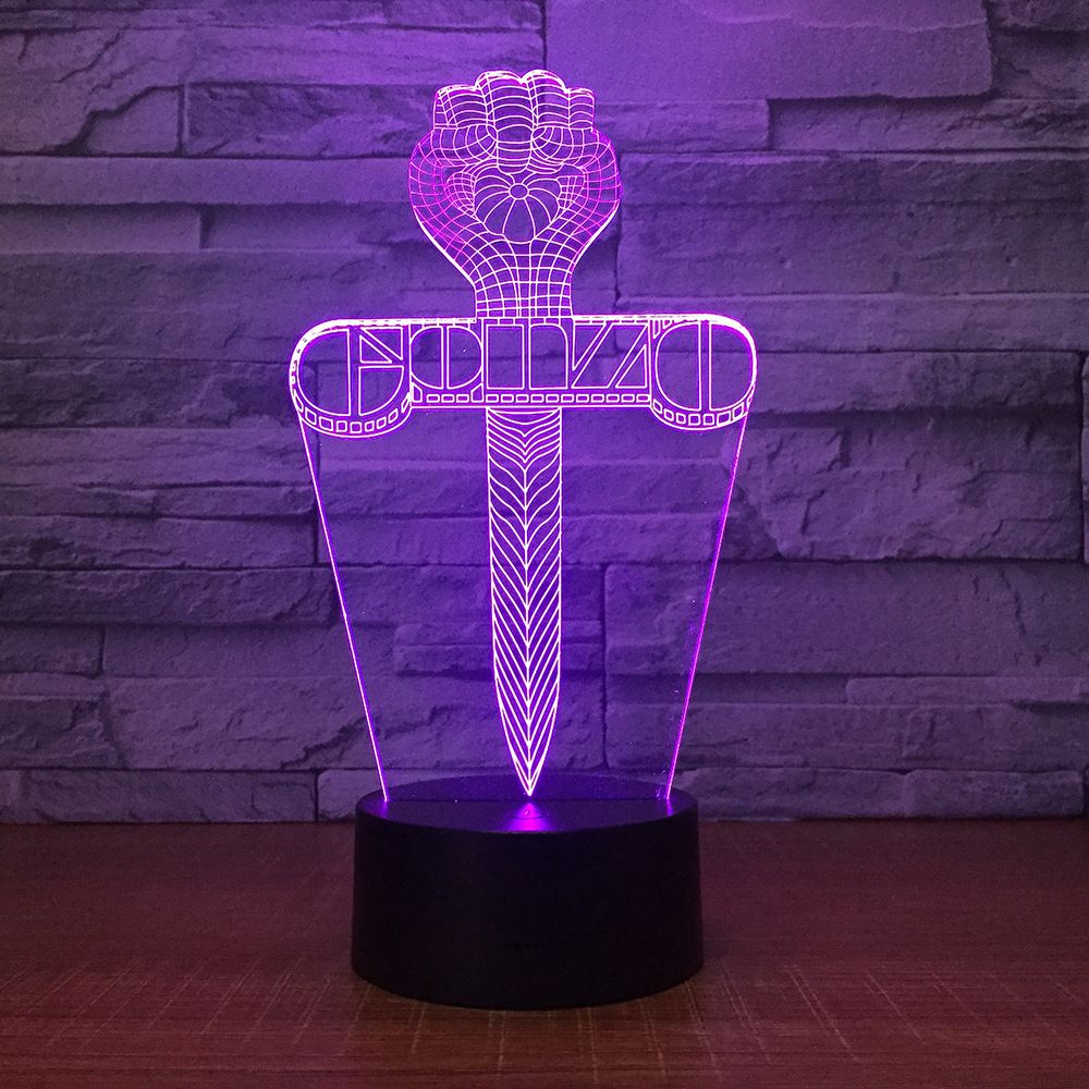 Rgb Gratuite Livraison Aa Sword Gros Lampe Alimenté 7 Usb Lumière Illusion En Cross Optique 3d Batterie Dc 5v Nuit PZkOiXuT