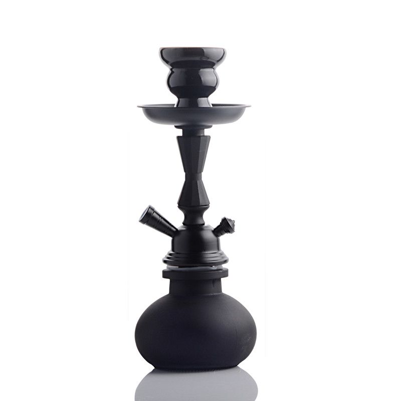2020 Matte Geometrical Smoke Abra Black Glass Hookahs Bong Shisha For
