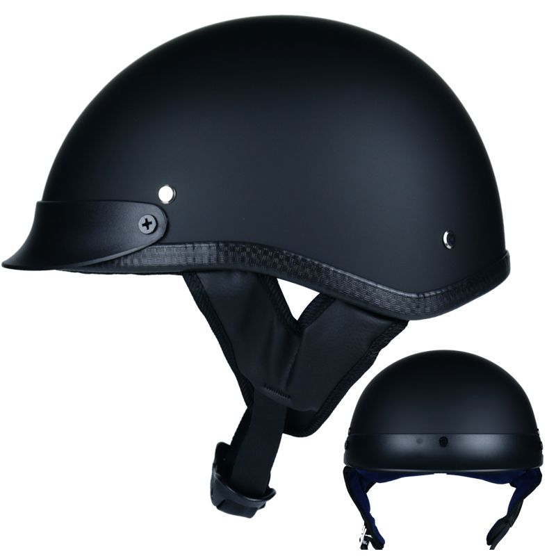 Wlt Harley Style Motorcycle Helmet Half Face Retro Scooter