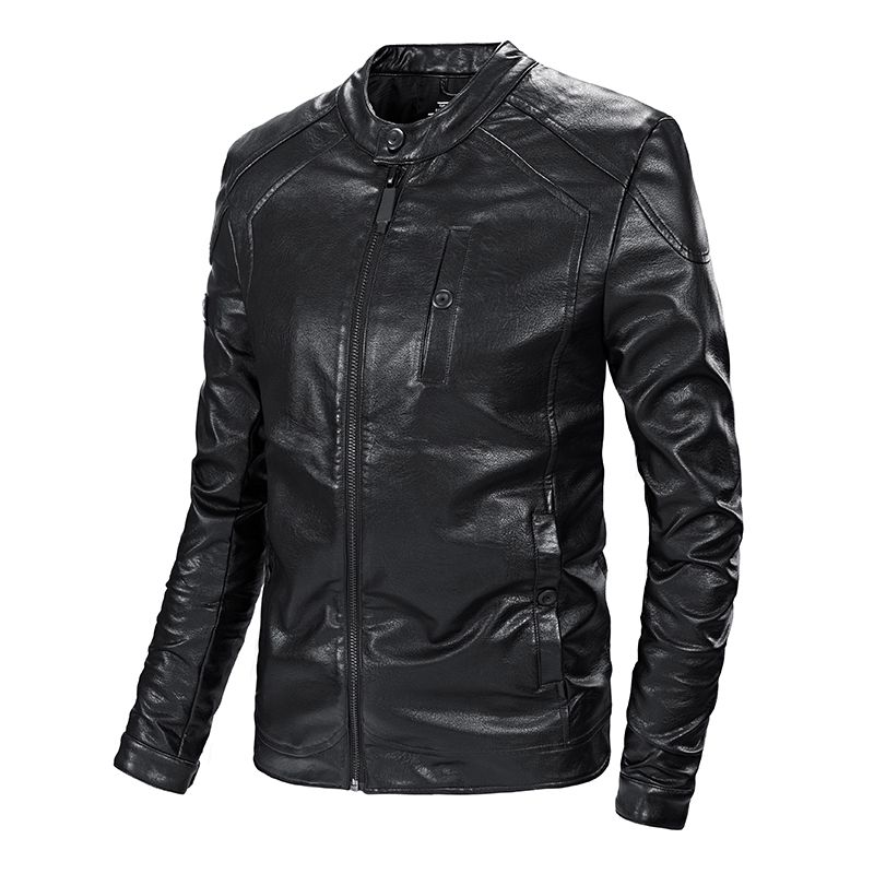 Top Quality Men S Leather Jacket 2018 Autumn Mens Motorcycle Coat Stitch Slim Luxury Outwear Big Size M 4xl 1830