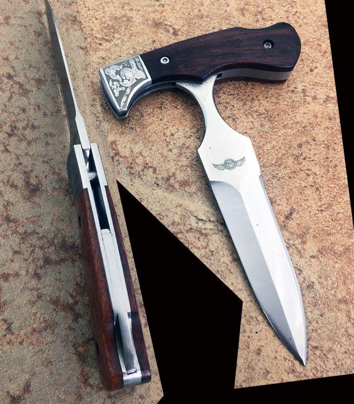 Wholesale Wood Handle Multifunctional Folding Push Knife Adjustable