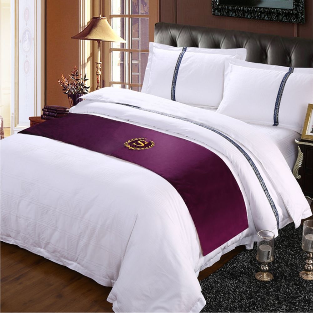Purple Suede S Sign Double Layer Bed Runner Scarf Bedspread Purple Suede S Sign Double Layer Bed Runner Scarf Bedspread Cover Hotel Bedding Decor Single Queen King 3 Size Bedspreads Chenille From