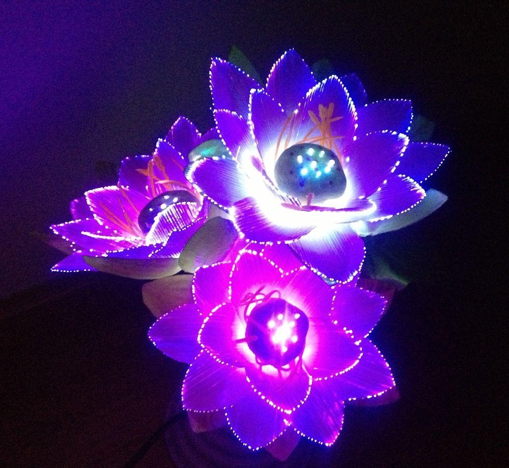 2018 led flower lights lotus light buddha lamp fo lamp novelty