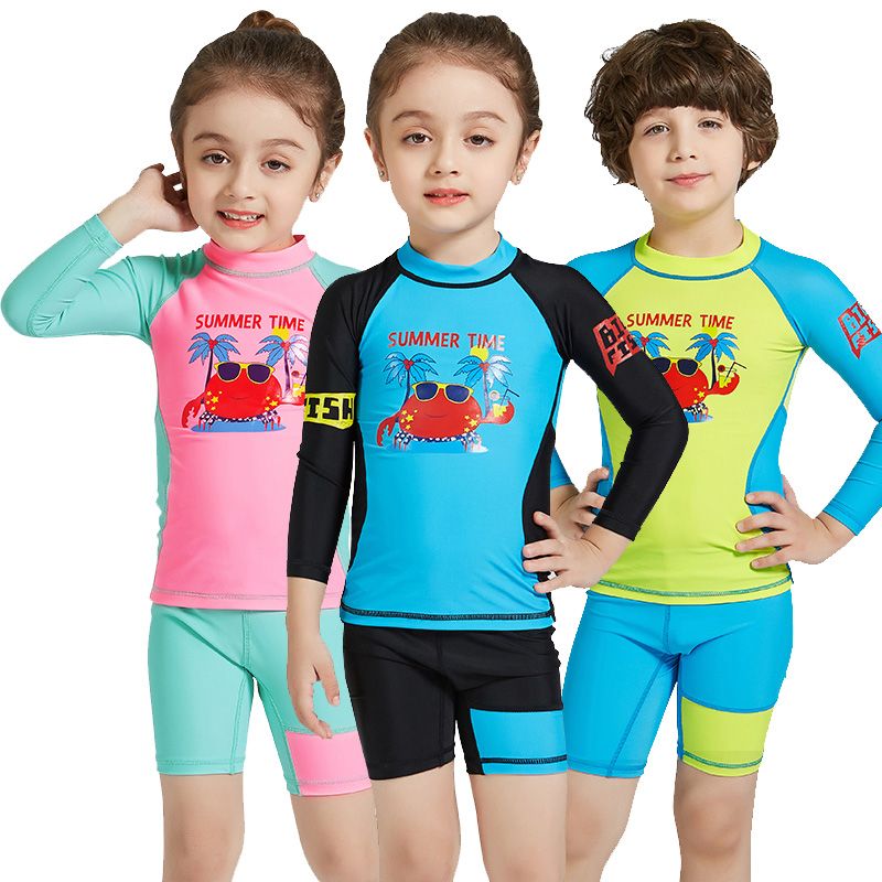 Piezas Larga Trajes Dos Secado Pantalón Niño Baño Uv De Y Corto Neopreno Traje Manga Niña Cálido Rápido wkn0PO