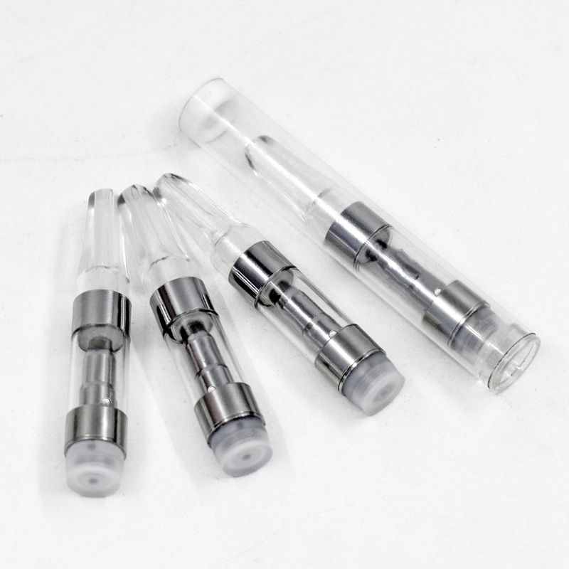 Thick Oil 510 Screw Vape Glass Tank Cartridge Plastic Tip Ceramic Coil