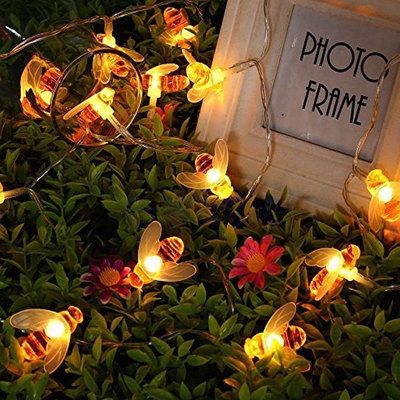 Solar Led String 20leds 30led Honey Bee Fairy Power Solar Led String 20leds 30led Honey Bee Fairy Power Lights Outdoor Garden Wedding Party