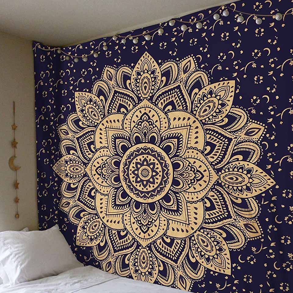 India Mandala Tapestry Bohemian Wall Hanging Gobelin Hippie Hippy Home Decor Carpet 12colors 59 05x78 74inch