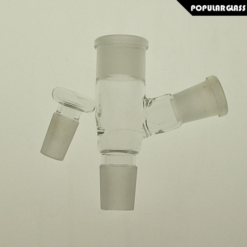 Wholesale 18/18mm Glass Adapter With 14mm Carb Glass Bong Adpters Glass