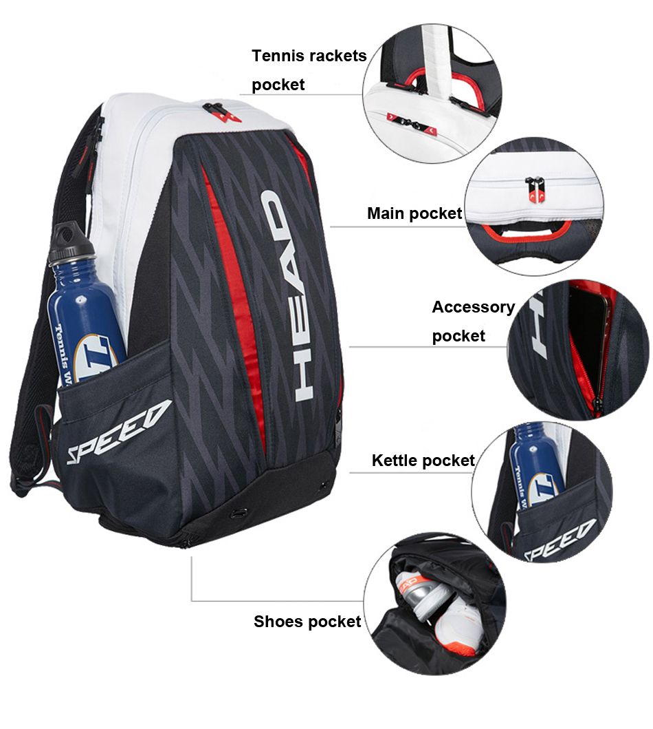 Head Tennis Bag >> 2019 Head Tennis Bag Large Capacity 2 3 Tennis Rackets Bag With Head Tennis Bag >> 2019 Head Tennis Bag Large Capacity 2 3 Tennis Rackets Bag With