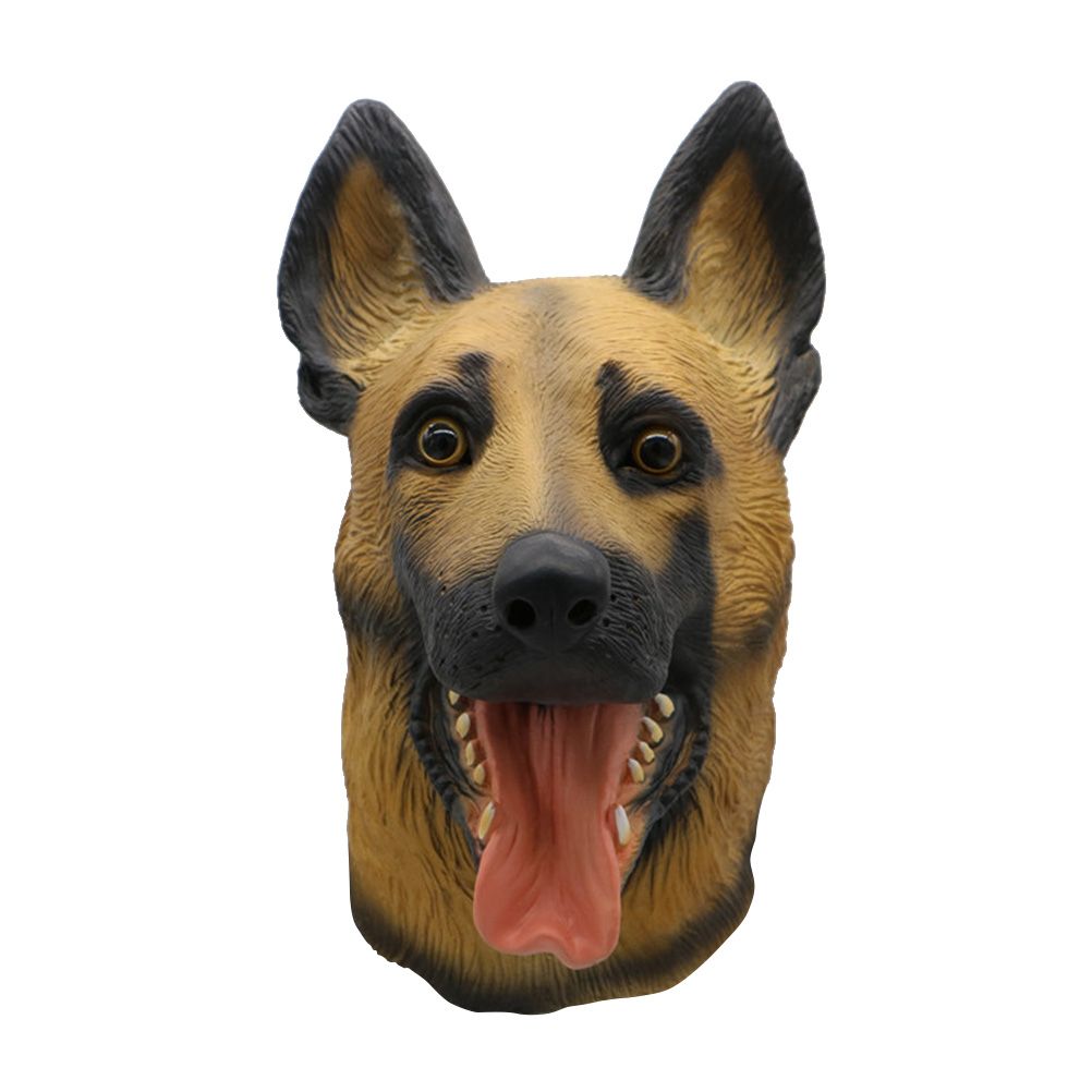 Compre Perro Máscara De Látex De Halloween Props Transpirable Duradero Máscara Cosplay Atrezzo
