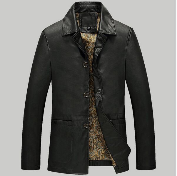 Top 2018 Pu Leather Jacket Men Brands High Quality Velvet Warm Winter Motorcycle Business Casual Mens Jackets Coats
