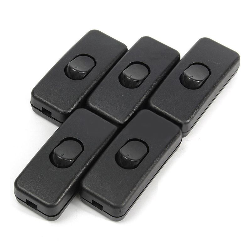 2019 Black Inline On Off Switch For Desk Light Table Lamp Cord Cable 5pcs Lot Black Inline On Off Switch For Desk Light Table Lamp Cord Cable Switches Accessory 110 250v