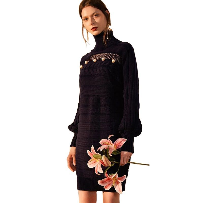 Beaded Sweater Dress