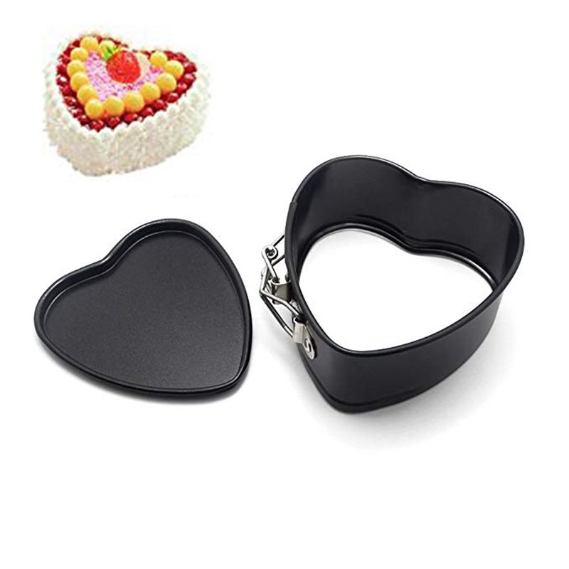2019 4 inch love heart shape baking tray pan non stick cupcake stand
