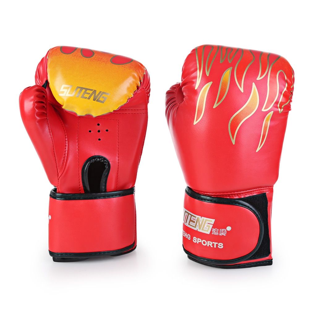2021 SUTENG Boxing Gloves Adult Flame Boxing Gloves Professional Sanda ...