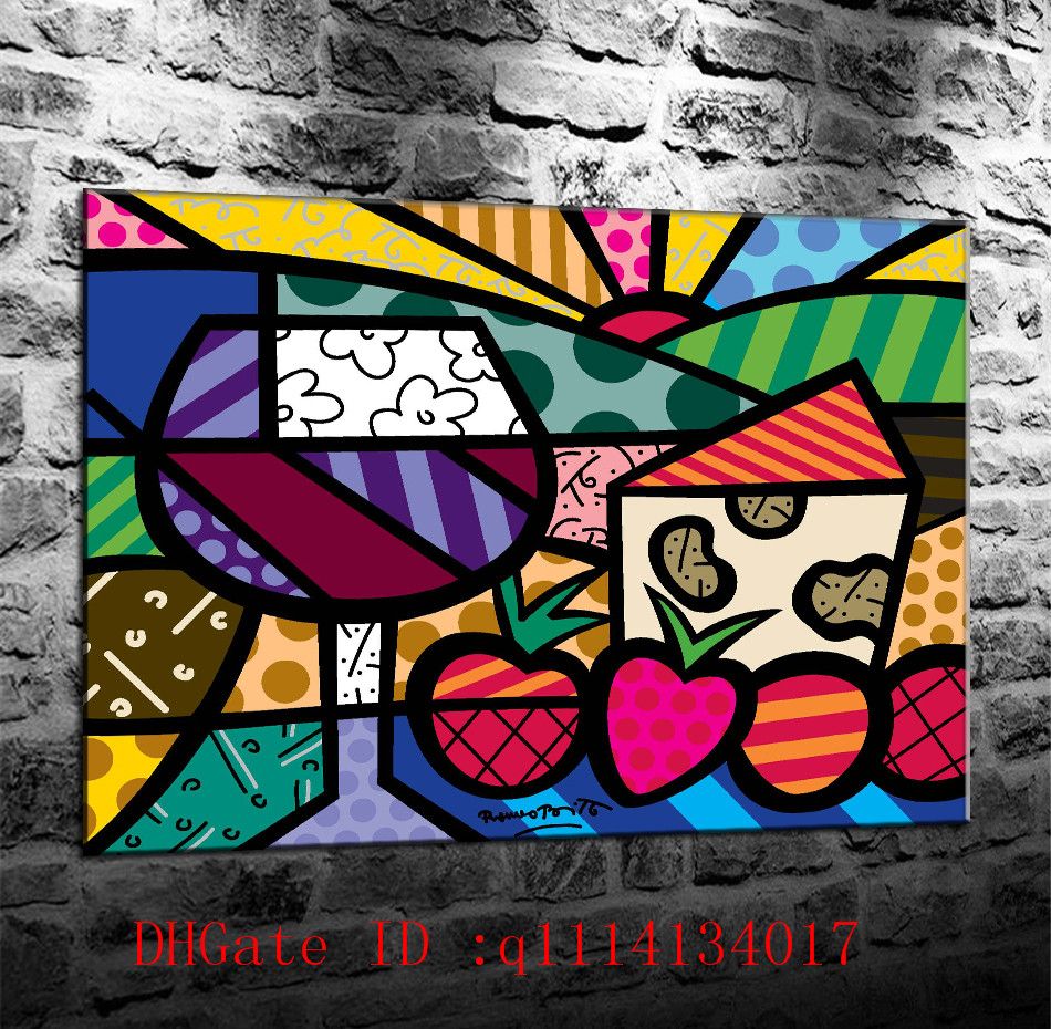 romero britto 43 canvas