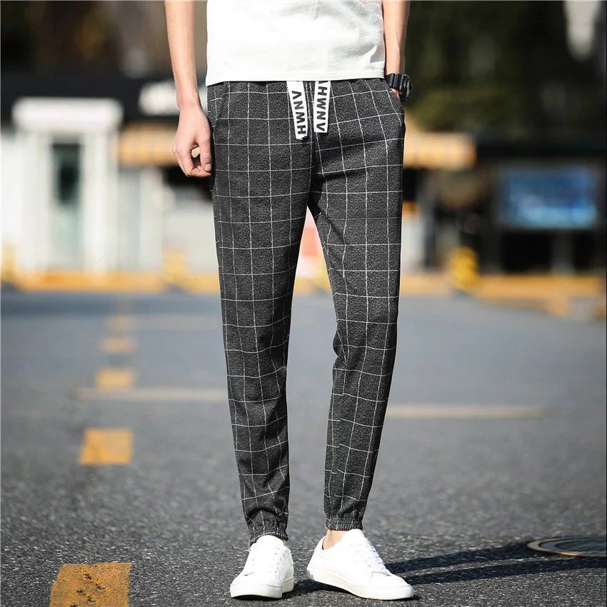 checkered jogger pants mens