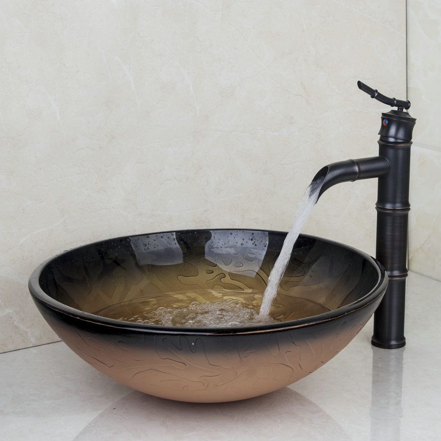 2018 Antique Brass Counter Top Hot Cold Water Combo Set Round Taps 2018 Antique Brass Counter Top Hot Cold Water Combo Set Round Taps Vessel Drain Bathroom Sink Faucet Mixer Vanity Stream Spout From Qinqinmeling