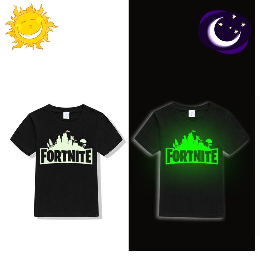 luminous fortnite kids t shirt fluorescent game fortnite logo